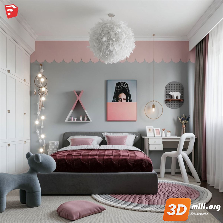 Children Room Scenes Skp FIles 